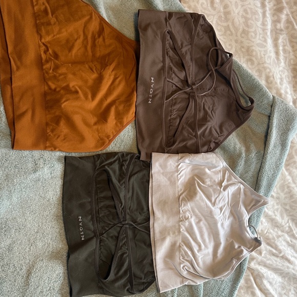 NVGTN Women's Tops in Brown, Black, White, and Orange - Picture 2 of 3
